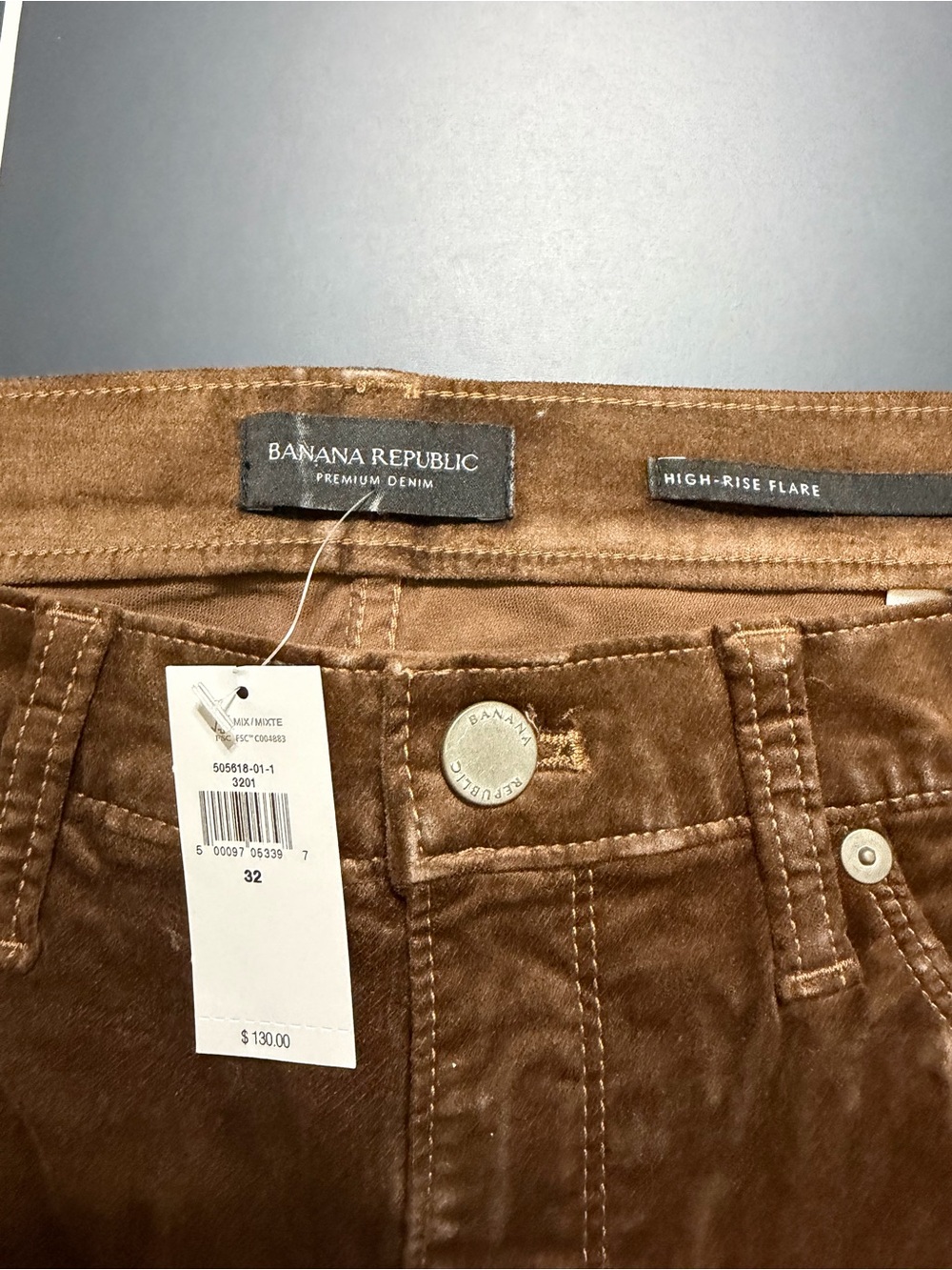 Banana Republic High-Rise Flare Jeans - Brown